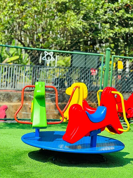 Playzone real on-site installation of Merry Go Round