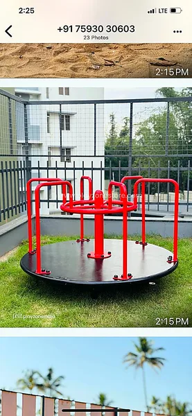 Playzone real on-site installation of Merry Go Round