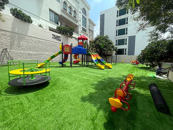 Playzone real on-site installation of See Saw